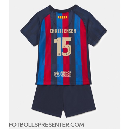 Barcelona Andreas Christensen #15 Hemmatröja Barn 2022-23 Kortärmad (+ korta byxor)